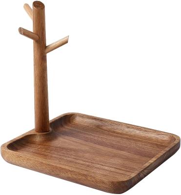 China Sustainable wooden jewelry stand, jewelry tray decoration for sale