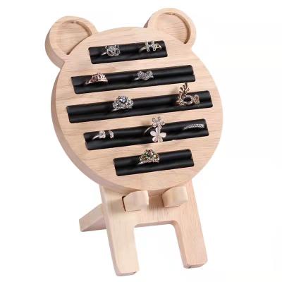 China Natural material solid wood jewelry display props display stand is suitable for rings, earrings, jewelry, jewelry displays for sale