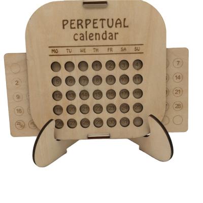 China New Natural Material 2022 Laser Engraving Wooden Inscription Calendar, Customized Advent Calendar for sale