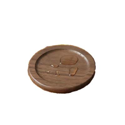 China Japan Wooden Coaster Open Walnut Natural Wood Beech Drink Waterproof Base Suitable For Home Ministry for sale