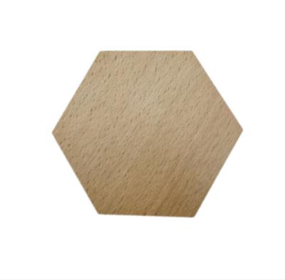 China Durable Wooden Hexagonal Solid Wood Non-Slip Waterproof Wooden Beverage Coaster Suitable For Home Office for sale