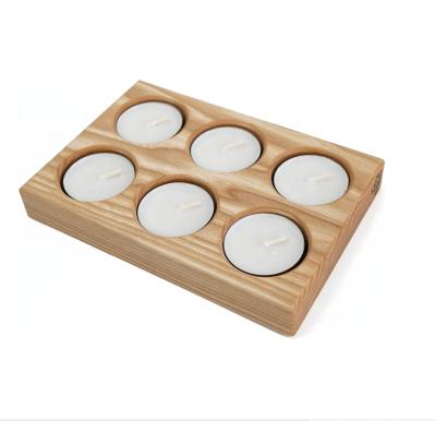 China Durable natural wood candle holder, suitable for wedding banquets, churches, love hotels, family dinners for sale