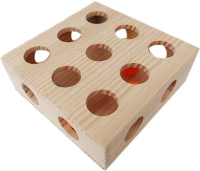 China Wooden Box Fun Peep Maze Scraper Maze Europe Interactive Snack Cat Toy, Hidden Mouse Nest Cat Toy for sale