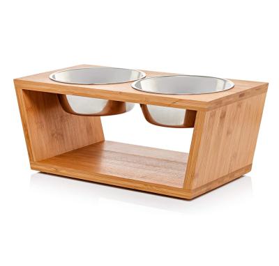 China Europe Bred Wooden Dog Feeder, suitable for medium sized dogs. pet driver for sale