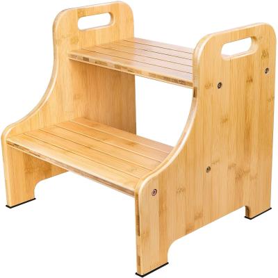 China Europe Step Stools Wooden Folding Stair Climbing , With Non-slip Wooden Step Mat Kit for sale