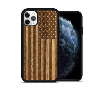 China Shockproof Wooden Phone Case, Natural Slim and Stylish Wooden Cover Device with Rubber Cushion for sale