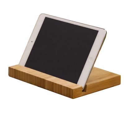 China Europe Desktop Stand, iPad Portable Bamboo Base Minimalist Style Tablet Stand Compatible with Universal iPad Models for sale