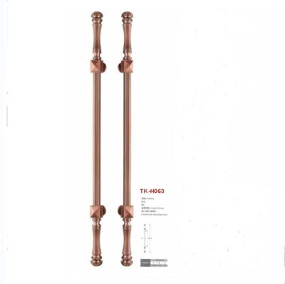 China Door Window Handles for Luxurious Hotel Entrance Antique Copper Gate Pull Handles for sale