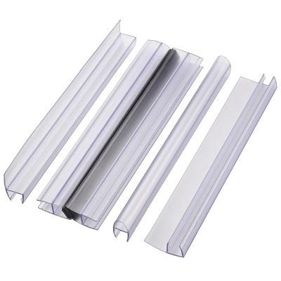 China Transparent 8-12mm Shower Door Seal Strip Environmental Co-extruded PVC for Waterproof for sale