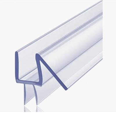 China Clear PVC Shower Seal Strip for 3/8-Inch Frameless Glass Shower Door 2000MM Length for sale