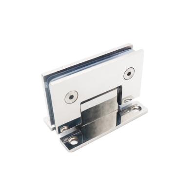 China 90 Degree Glass to Wall Shower Door Hinge in Satin Steel Hardware for Bathroom Shower for sale