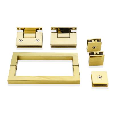 China Kit de chuveiro de aço inoxidável com acessórios de hardware de ouro à venda