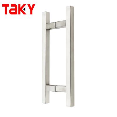 China Modern Design Style Stainless Steel Sliding Shower Glass Door Pull Handles for Hospital for sale