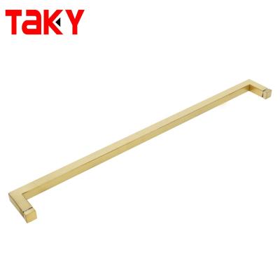 China 1.0mm Thickness Square Glass Pull Handle for Shower Door SS304 Corrosion Resistant for sale