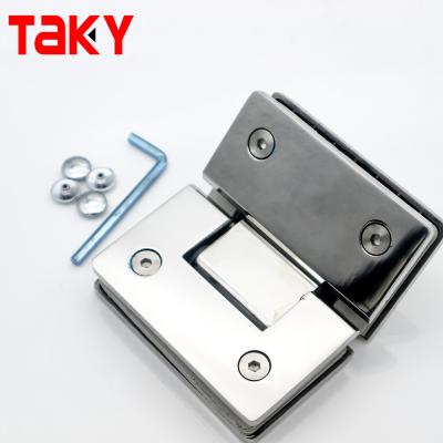 China Modern Design Style 135 Degree Glass Hinge for Wall to Glass Shower Matt Black Finish for sale