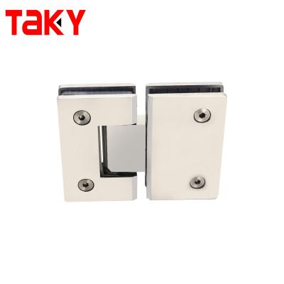 China Stainless Steel 304 Glass Door Hinge Straight Edge Frameless Glass To Glass Hinge for sale