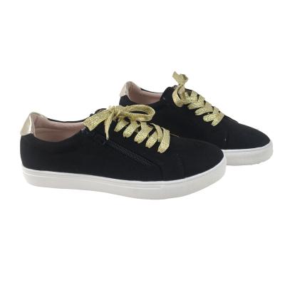 China Other New Girls Kids Sneakers Black Suede Leather Shoe 2022 All Season Girls Sneakers Kids Sports Shoes Zipper Sneakers for sale