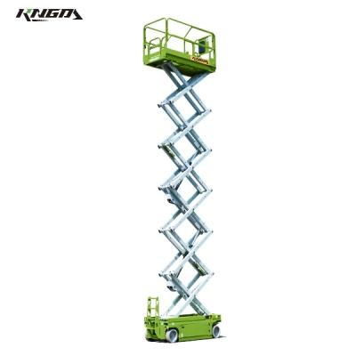 China 2WD Self-Propelled Scissor Lift Platform Height 14m Scissor Lift Load Capacity 320kg AWP for sale