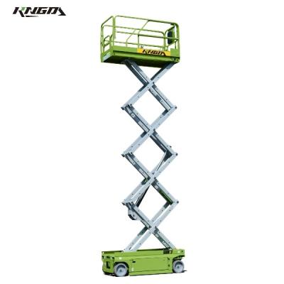 China Rough Terrain Scissor Lift Tyre Size 84X30cm Weight Machine 6329Kg for sale