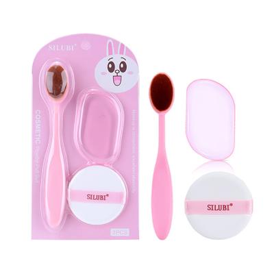 China 2022 HOT transparent pink skin crystal skin cute cosmetic powder puff suit daily life style for sale