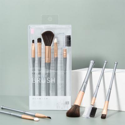 China Smudge Brush Blush Eyeshadow Eyebrow Sweep Vegan 5 Piece Wholesale Private Label Luxury Makeup Brush Set L0963 for sale