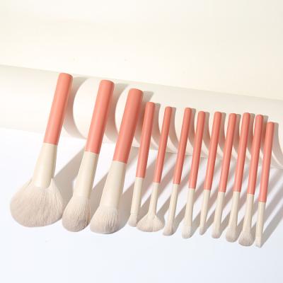 China Professional 12pcs Powder Foundation Makeup Brush Smudge Brush Maker Soft Bionic Wool Synthetic Kit Hair Cosmetic Sweeps Full Set for sale