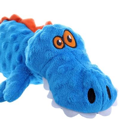 China Alligators with Chew Guard Technology Tough Plush Dog Toy HOT Selling Realistic Alligators with Chew Guard Technology Tough Plush Dog Toy Squeaker Dog Toy Blue for sale