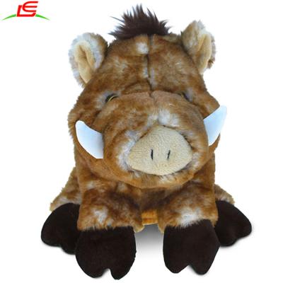 China Super Soft Plush Stuffed Plush Animal Toy Wild Lifelike Boar Plush Cuddly Animal Toy for sale