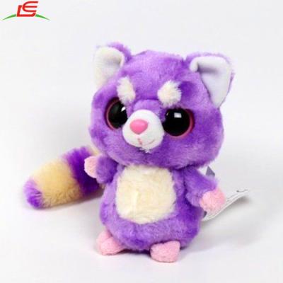 China Super Cute Sound Big Eyes Purple Lesser Panda Plush Stuffed Plush Toy for sale