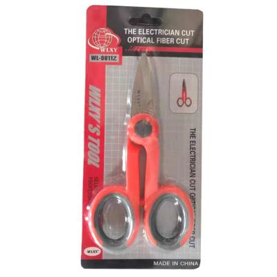 China Durable Fiber Optic Scissor Scissor Fiber Scissors Electric Wire Cable Scissors Electrician Scissors for sale