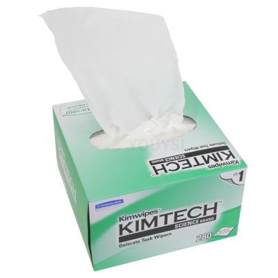 China 280PCS/box FTTH Optical Fiber Cleaning Dustless Paper Fiber Optic KimTECH Kimwipes Kimwipes Wiping Paper for sale