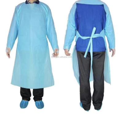 China Disposable Pad CPE Gown With Thumb Hook Supply Directly for sale