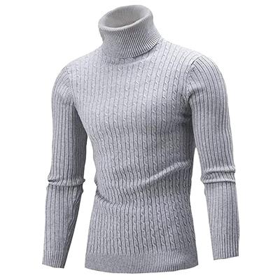 China Anti-wrinkle long sleeve turtle neck sweater men slim fit knitted sweater men slim fit knit pullover sweater wholesale for sale