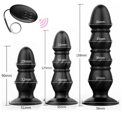 China 12 Mode Vibration Silica Gel Wireless USB Charging Remote Control Backyard Masturbation Massager for Men and Women G-spot Vibration for sale