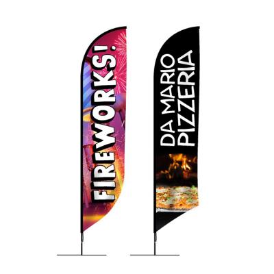 China Promotional Hotel and Resort Custom Printed Outdoor Advertising Feather Flag Swooper Beach Flag for sale