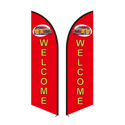 China Custom printed beach feather flag wholesale advertising banner hotel and resort now feather flag sale car wash open for sale