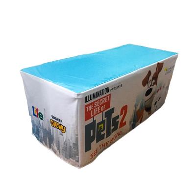 China 4ft Washable Portable Full Color Printed Custom Fitted Table Cover Event Table Cloth for sale