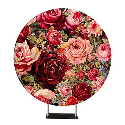 China 200G Tension Fabric FASTSIGN Aluminum Backdrop Display Stand Circle Backdrop For Wedding for sale