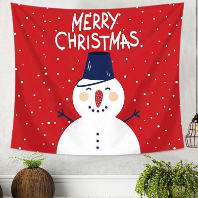 China Minimalist Christmas Pattern Wall Custom Digital Printed Tapestry for Home Decor Printed Christmas Tapestry for sale