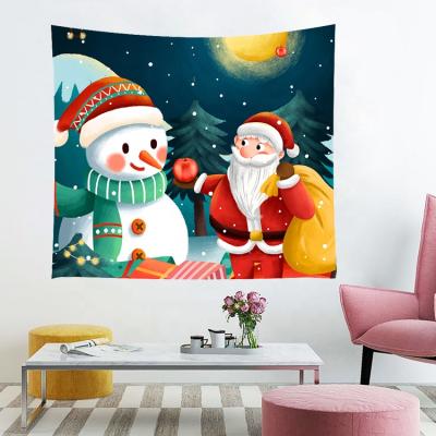 China Reusable Multi Functional Christmas Microfiber Design Minimalist Creative Home Decoration Wall Hanging Tapestry For Party for sale