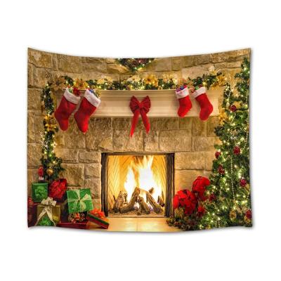 China Wholesale Minimalist Bedroom Living Room Christmas Home Decor Custom Design Polyester Wall Hanging Tapestry for sale