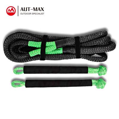 China Hot Sale 1in x 30ft Offroad, 15t Recovery ATV/UTV AUTMAX Nylon Kinetic Rope For Vehicle Towing With Slack Shackle for sale