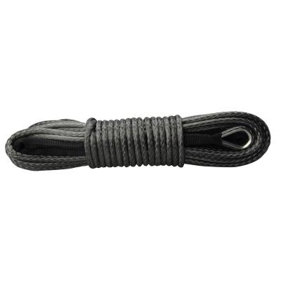 China ATV / UTV AUTMAX Gray 5mm x 15m Synthetic 5000lbs 12 Strands ATV Winch Rope for sale