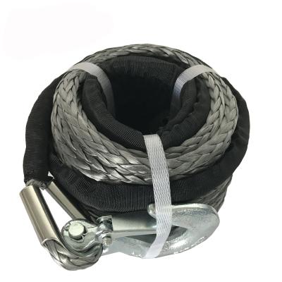 China ATV/UTV AUTMAX 8mm x 24m High Tensile 12300lbs Synthetic ATV Winch Rope with G70 Clevis Hook for sale