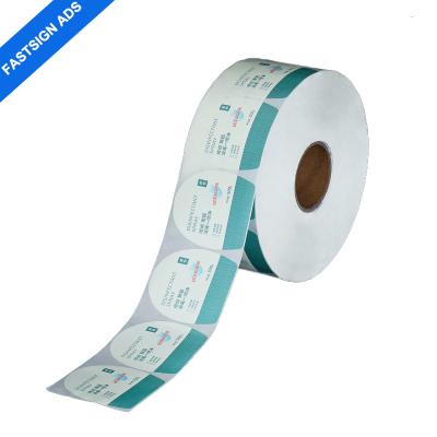 China FASTSIGN Roll Custom Waterproof Synthetic Vinyl Adhesive Stickers Packing Labels for sale