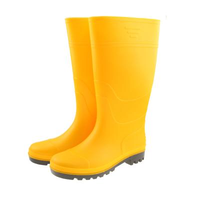 China Gemlight Rubber Boots Winter Lightweight Black Steel Toe Thigh Length Boots Pvc Rain Boots for sale