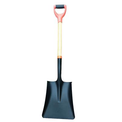 China Africa Carbon Steel Garden Fiberglass Shovel Handle Military Spade Shovel Offroad Square Shovel for sale