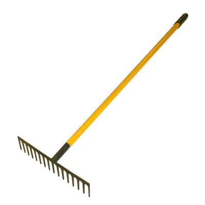 China Yellow Metal Garden Rake South Africa 16tine Horse Arena Garden Grass Rake for sale