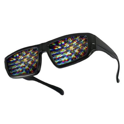 China Plastic Heart Shape Rainbow Glass Diffraction Glass Fireworks Glasses for sale