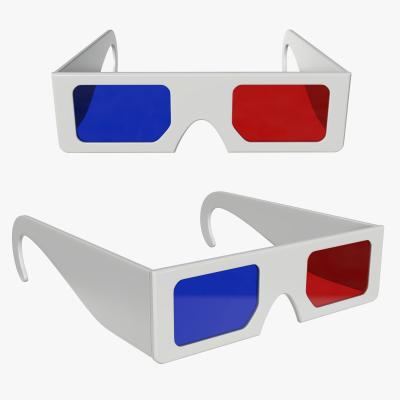 China Watching 3d Movies Promotional Gifts Package Red/Blue Anaglyph 3d Glasses With Custom Logo Printing, Individual Polybag Packing for sale